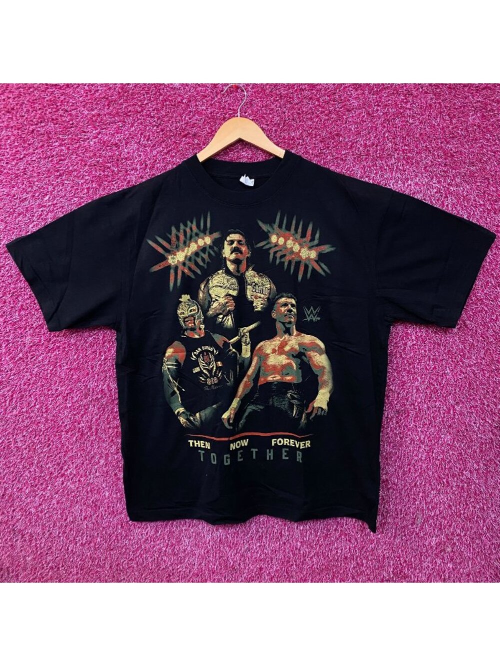 WWE "Then. Now. Forever. Together." Dom, Rey, Eddie Boxy T-Shirt XL
